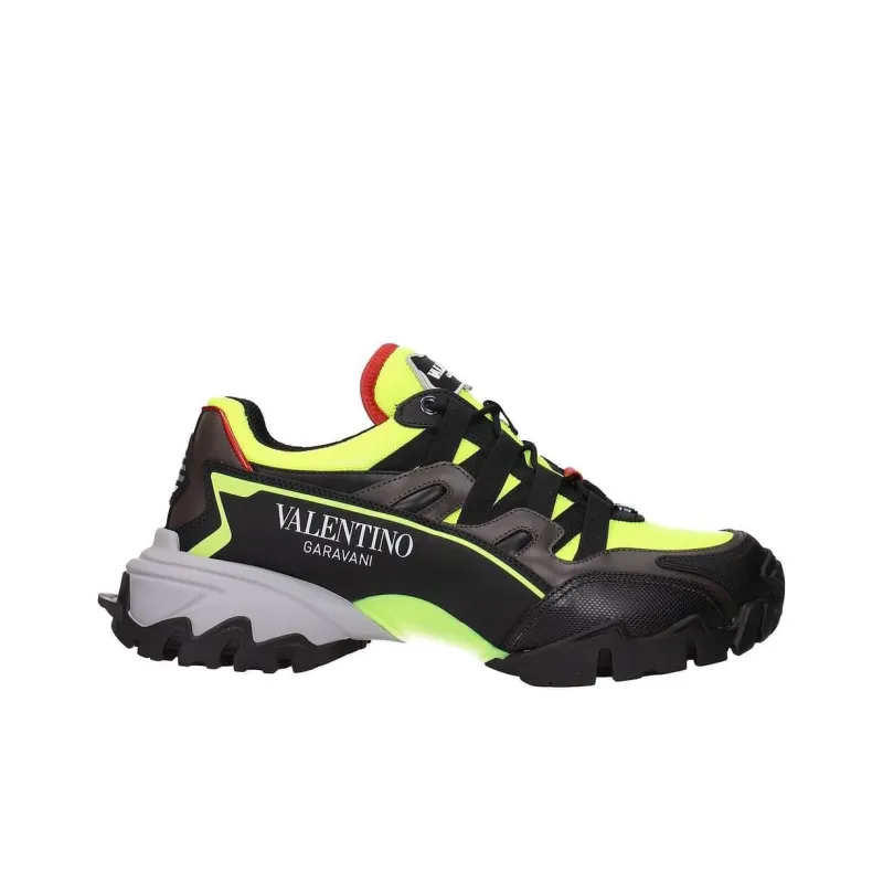 Valentino GARAVANI Low Top Casual Shoes Men's Neon Yellow-1