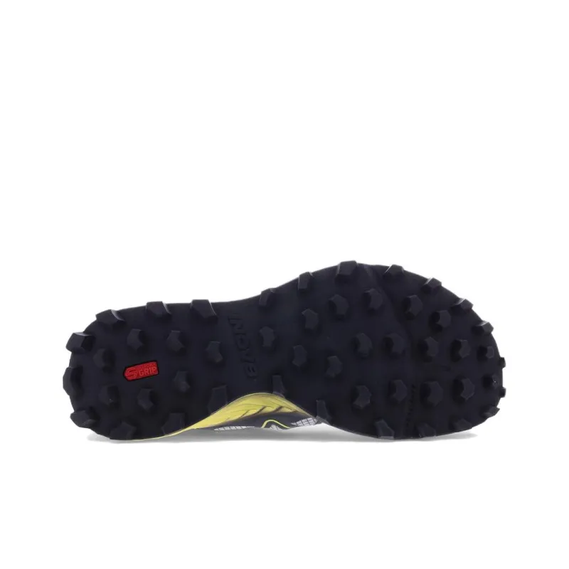 INOV-8 Cushioned Slip-Resistant Breathable Low-Top Running Shoes Men's Black Yellow-4