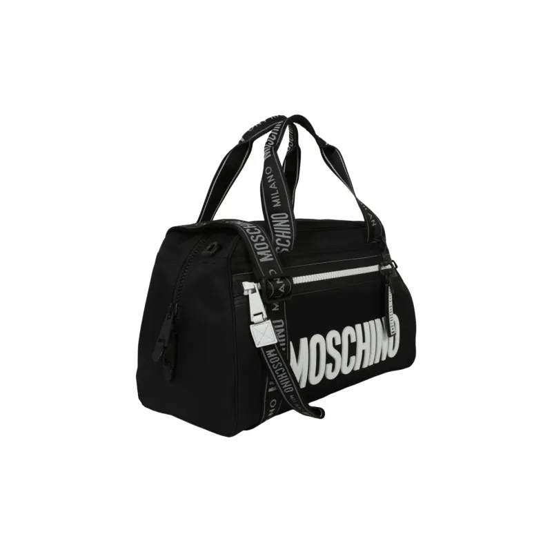 MOSCHINO Nylon Handbag Shoulder Bag Crossbody Bag Travel Bag Men's Black-1