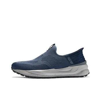 Skechers Slip Ins Anti Slip Wear Resistant Breathable Lightweight Low Top Casual Shoes Men's Blue
