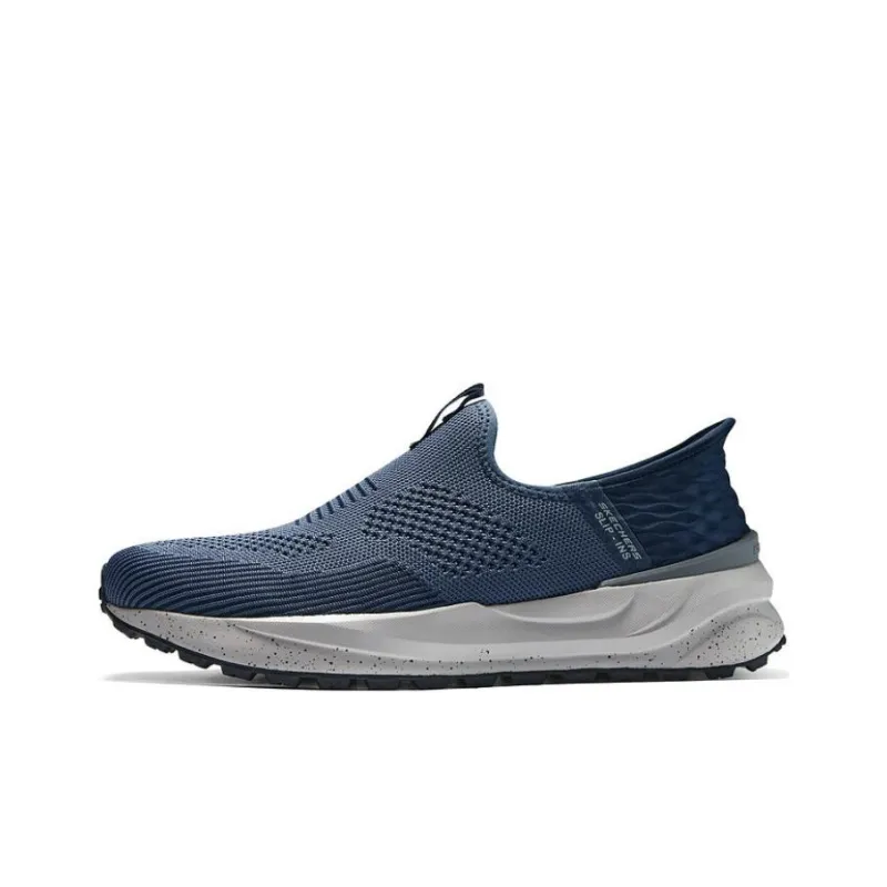 Skechers Slip Ins Slip Resistant, Abrasion Resistant, Breathable, Lightweight Low Top Casual Shoes Men's Blue-0