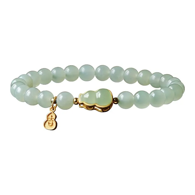 Yi Mingju Hetian Jade Bracelets Women's Pale Greenish White Jade-0