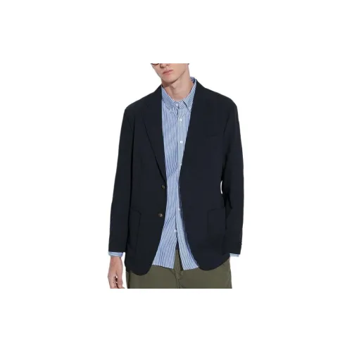 UNIQLO Business Suits Men Navy Blue