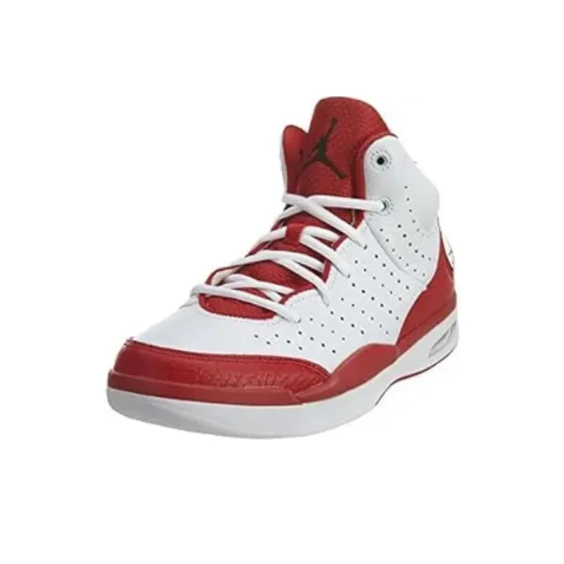 Jordan Flight Tradition White/Black Gym Red-4