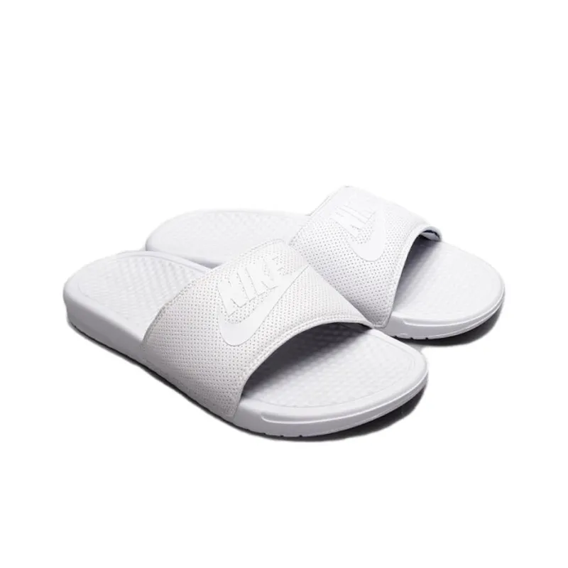 Nike Benassi JDI Rubber Sole Slide Slippers Men's White-3