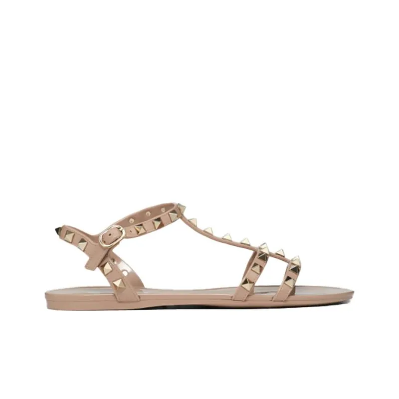 Valentino Rockstud One Strap Sandals Women's Pink-1