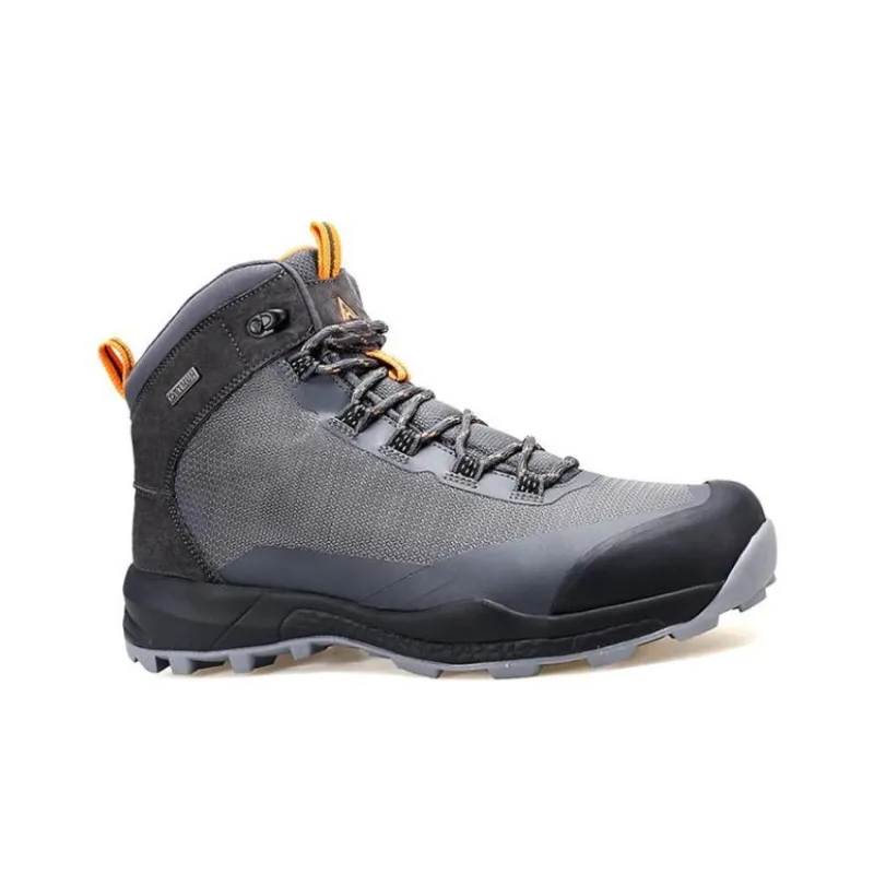 HUMTTO Abrasion Resistant Breathable High Top Outdoor Shoes Men's Gray Yellow-2