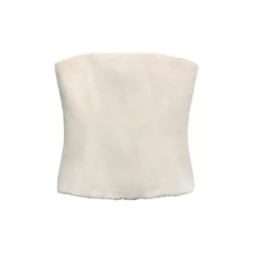 ZARA Strapless Tops Women's White