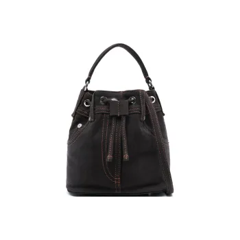 MOSCHINO Denim Bucket Bags Shoulder Bag Crossbody Bag Handbag Women's Black