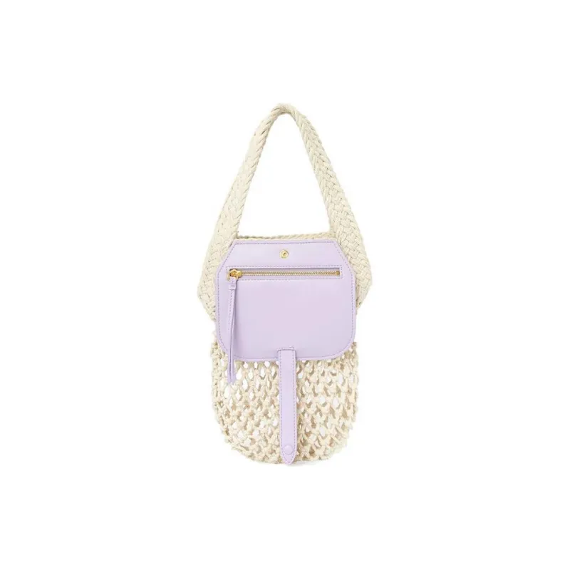 NANUSHKA Cotton Tote Bag Shopping Bag Handbag Mini Women's Natural Blend Light Purple-0