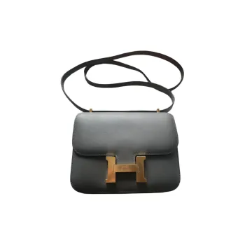 HERMES Constance Swift Leather Shoulder Bag Crossbody Bag Mini Women's Cumulonimbus Gray