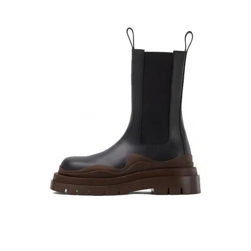 Bottega Veneta Tire Chelsea Boots Women's Black/Brown