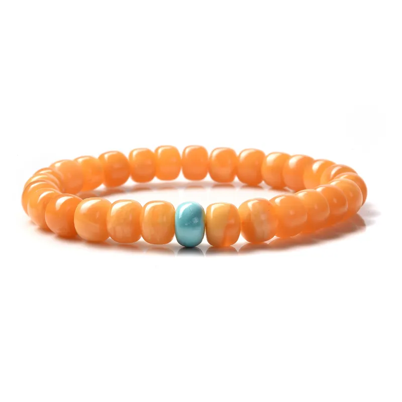 Abby's Wonderland Amber/Beeswax Fine Jade Bracelets Unisex-1