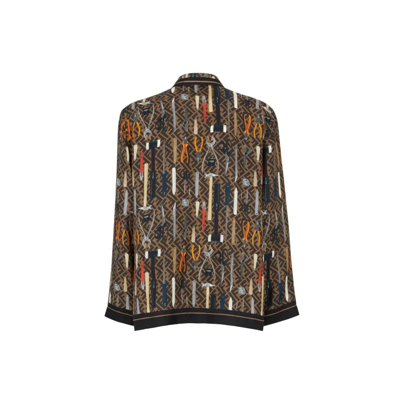 FENDI Graphic print Silk Shirt-1