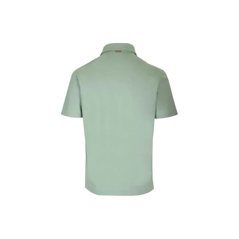 Ermenegildo Zegna Short Sleeved Button Detailed Polo Shirt-1