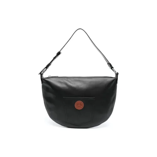 MOSCHINO Cow Leather Handbag Shoulder Bag Women's Black