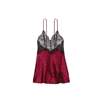 Victoria's Secret Nightgown Women's Red Leopard Print