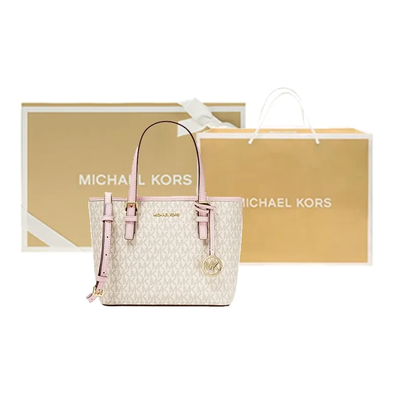 MICHAEL KORS Jet Set Travel Extra Small Logo Top Zip Tote Bag-6