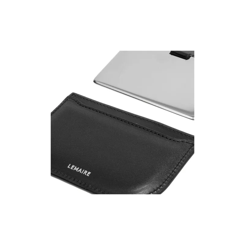 Lemaire Calfskin Card Holder Women's Black-2