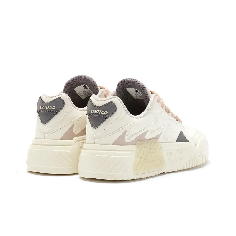 STARTER Cushioning Coverage And Abrasion Resistant Low Top Skateboard Shoes Women's Ecru-3