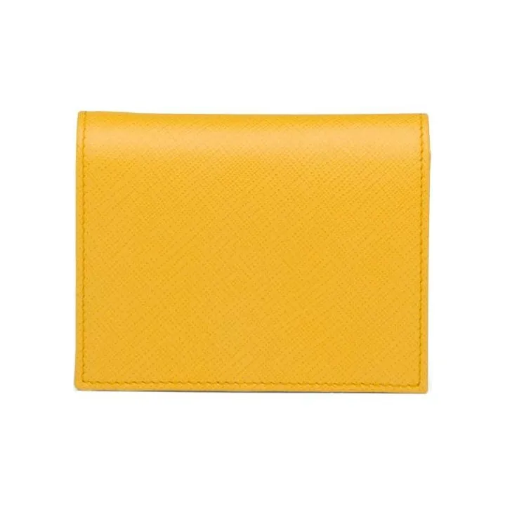 PRADA Leather Wallet Women's Yellow-2