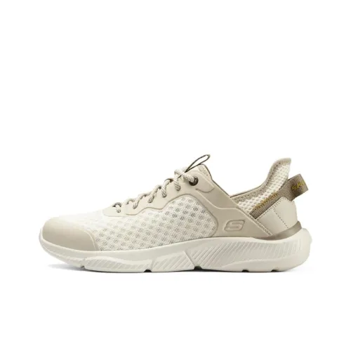 Skechers Cushioning Breathable Low Top Casual Running Shoes Men's Ecru