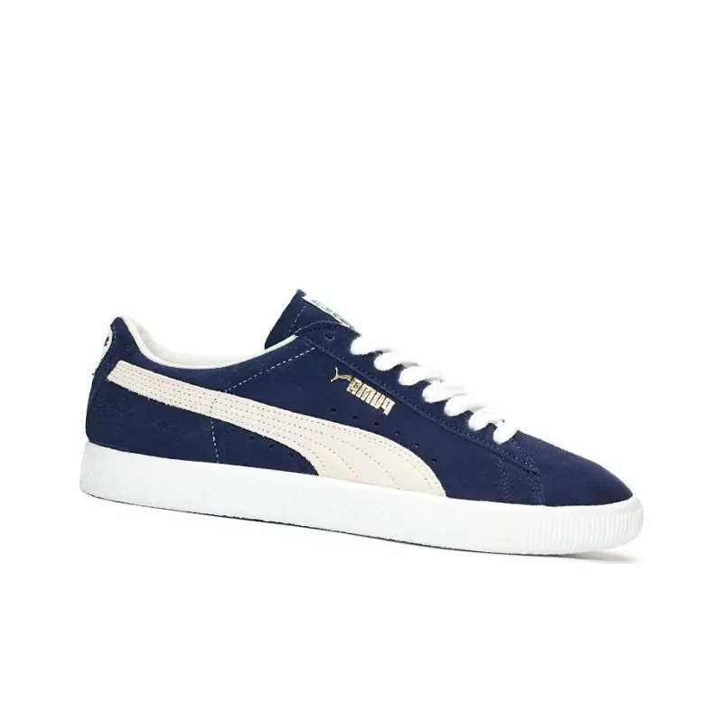 PUMA Suede 90681 Wear-resistant And Lightweight Low-Top Skateboard Shoes Unisex Blue White-1