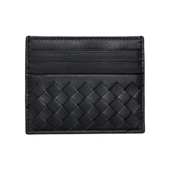 Bottega Veneta Intrecciato Card Case Black