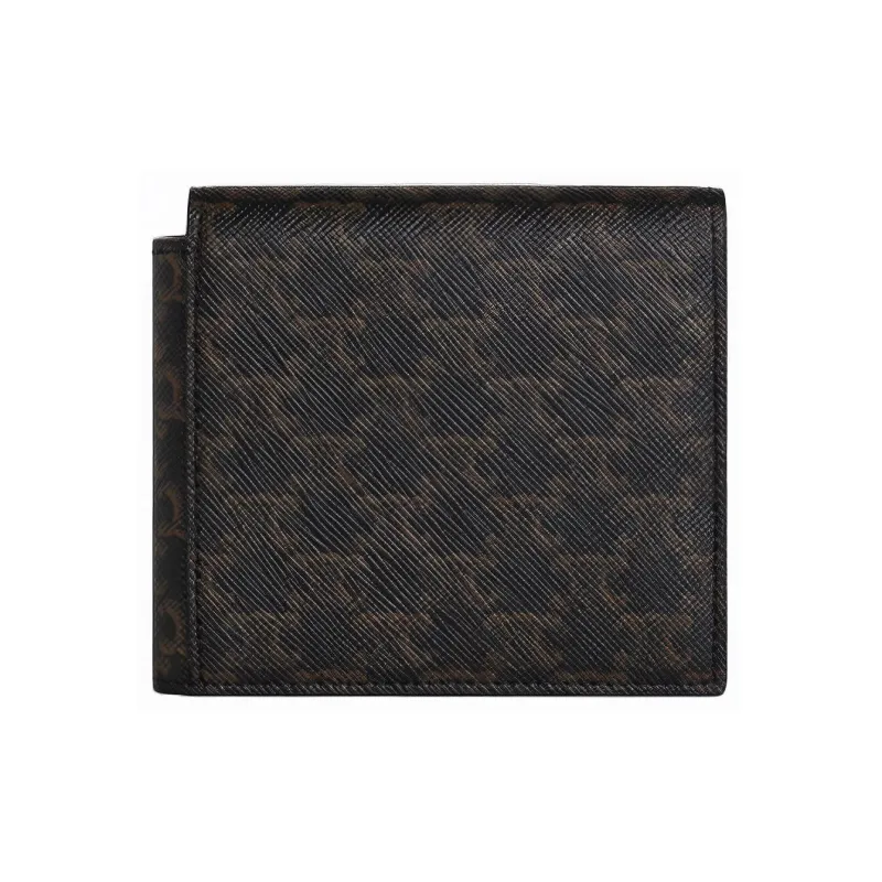 CELINE Flap Origami Wallet In Triomphe Canvas And Lambskin-2