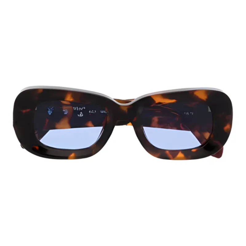 OFF WHITE Carrara Tortoiseshell Round Frame Sunglasses-1