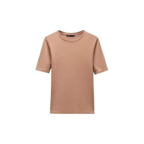 ZARA T-Shirts Women's Light Pink