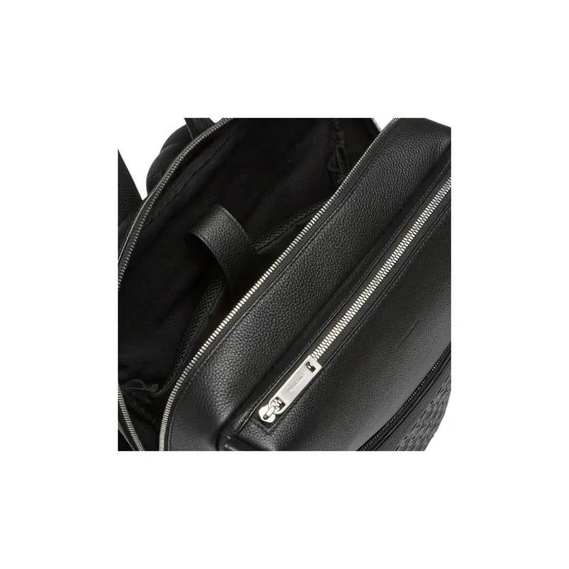 FERRAGAMO Calfskin Backpack Men's Black-3
