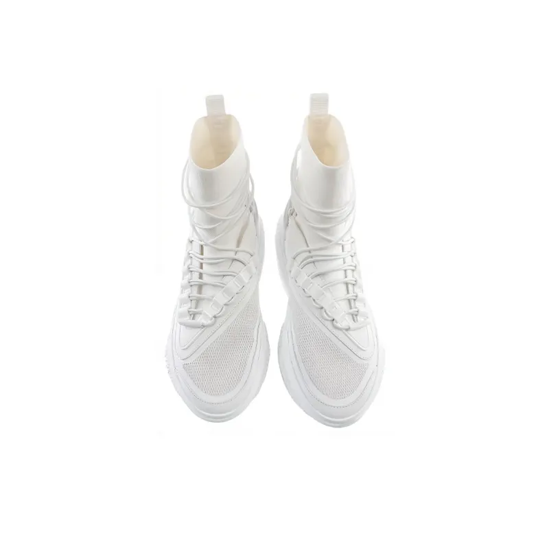 BALMAIN B-Bold Runner Cushioned Slip-Resistant High-Top Casual Shoes Men's White-2