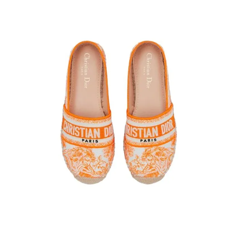 DIOR Granville Casual Single Shoes Women's Bright Orange-4