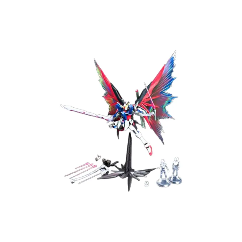 BANDAI MG Mobile Suit Gundam SEED Destiny Gundam Deluxe Special Version Light Wing With Base Model Kits 18cm-5
