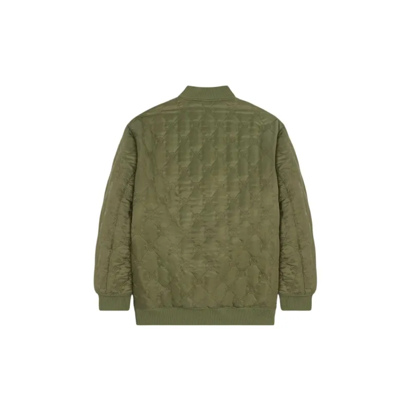CELINE Oversized Triomphe Teddy Jacket In Nylon Twill-1