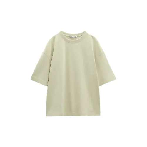 ZARA T-Shirts Women's Light Green