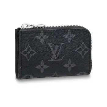 LOUIS VUITTON Coin Purse Monogram Eclipse Black Gray