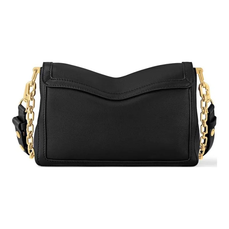 LOUIS VUITTON Dauphine Leather Dafne Shoulder Bag, Crossbody Bag Medium Size Women's Black-2