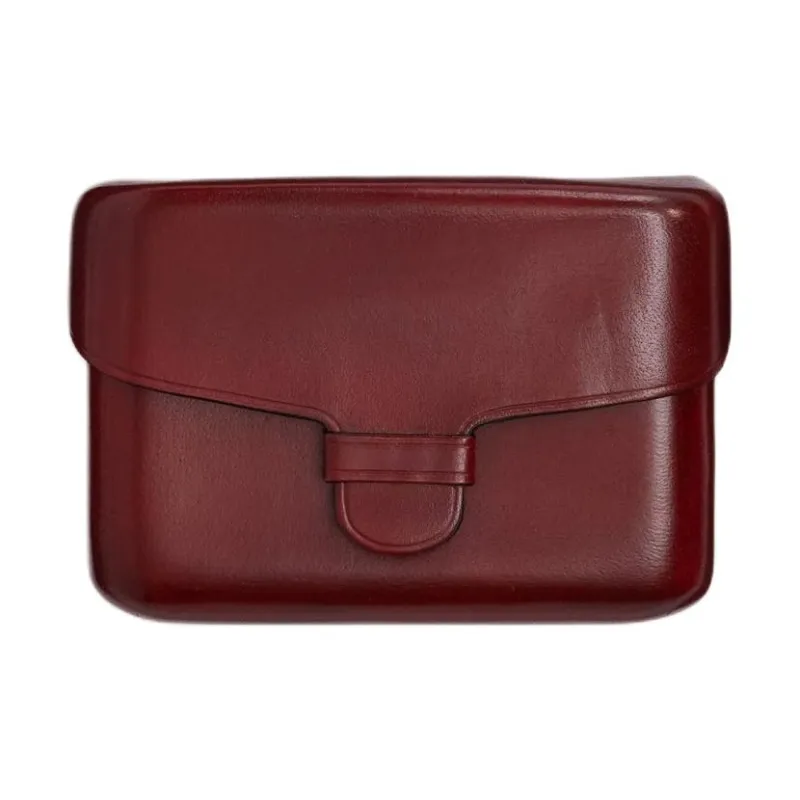 Lemaire Cow Leather Card Holder Women's Brick Red-0