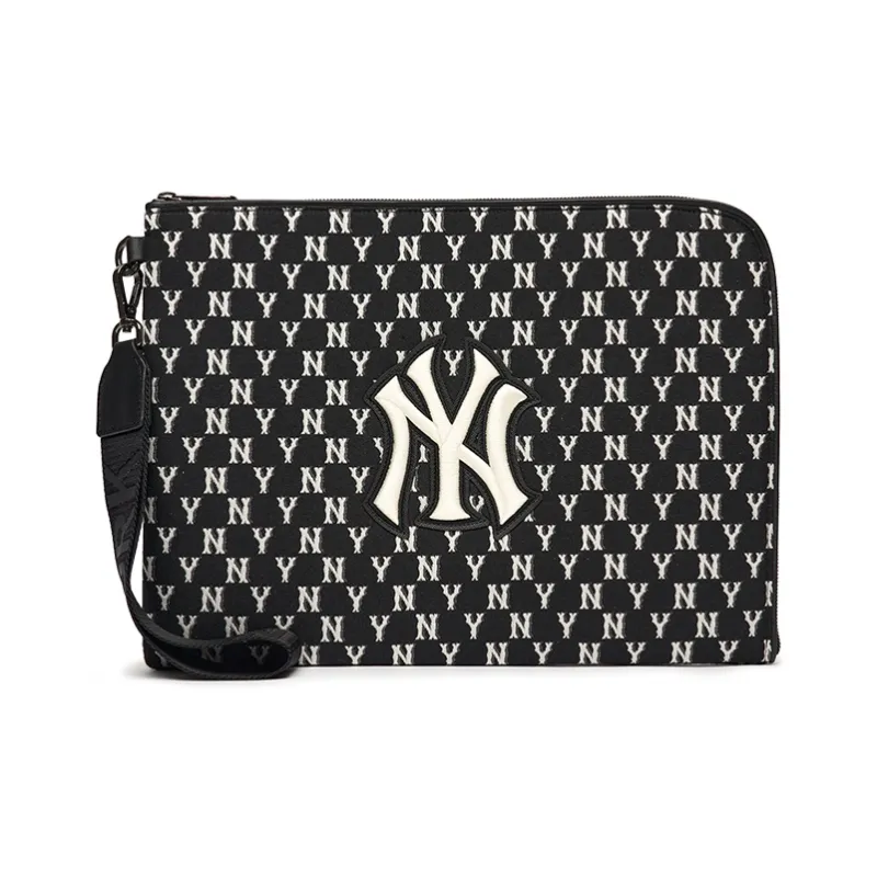 MLB Monogram Collection Polyester Camera Bag Clutch Regular Unisex Black-0
