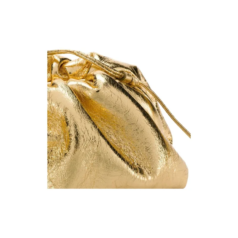 Bottega Veneta POUCH Cloud Bag Leather Shoulder Bag, Crossbody Bag, Clutch Mini Women's Gold-3