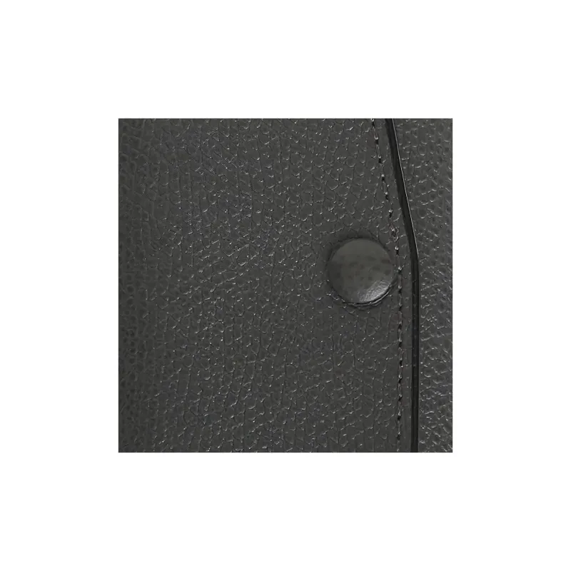Valextra Leather Key Pouch Unisex Dark Gray-3