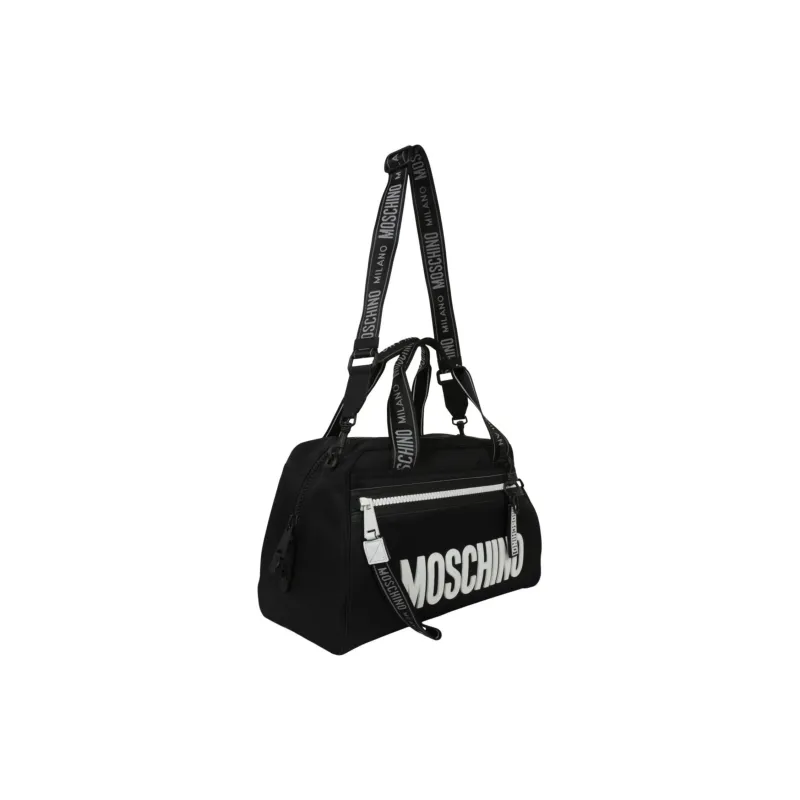 MOSCHINO Nylon Handbag Shoulder Bag Crossbody Bag Travel Bag Men's Black-2