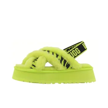 UGG DISCO Cross Slide Animalia Slippers Women's Green