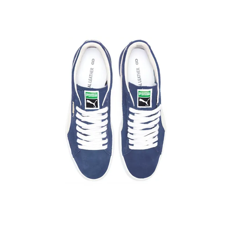 PUMA Suede 90681 Wear-resistant And Lightweight Low-Top Skateboard Shoes Unisex Blue White-2