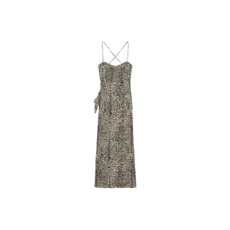 ZARA Slip Dresses Women's Leopard Print-1