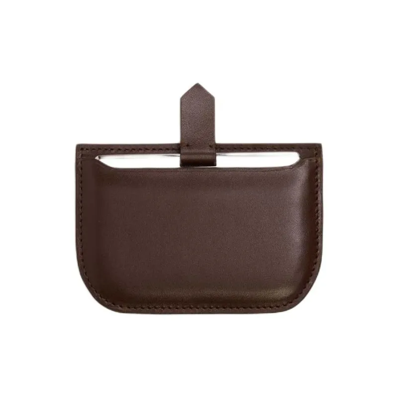 Lemaire Calfskin Card Holder Women's Dark Brown-1