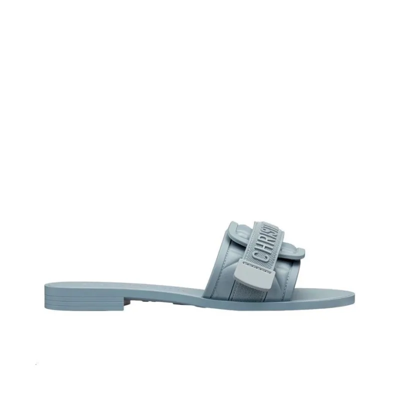 DIOR Diorevolution Rubber Sole Slide Slippers Women's Sky Blue-1