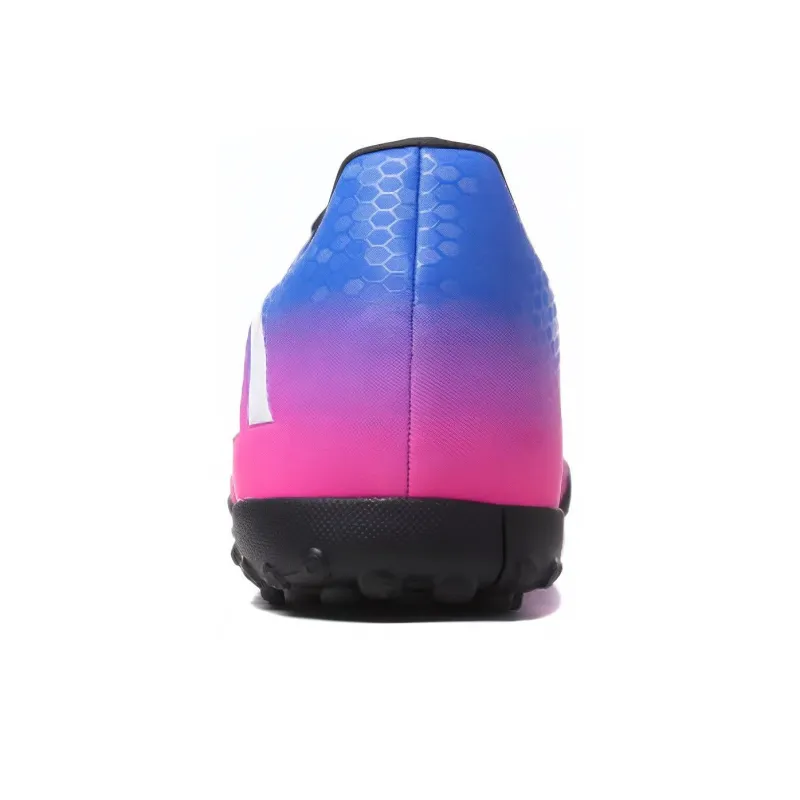 Adidas TF Rubber Broken Studs Wear-Resistant Slip-Resistant Soccer Shoes Men's Blue Pink-4